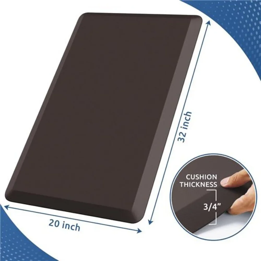 Anti Fatigue Kitchen Mat Thick Cushioned Waterproof Floor Rug Chocolate 20